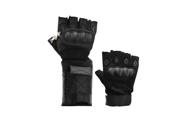 Stun Shock Proof Military Half Finger Gloves